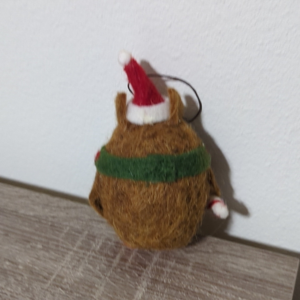 Owl Plush Ornament with Green Scarf NWOT - Picture 3 of 4